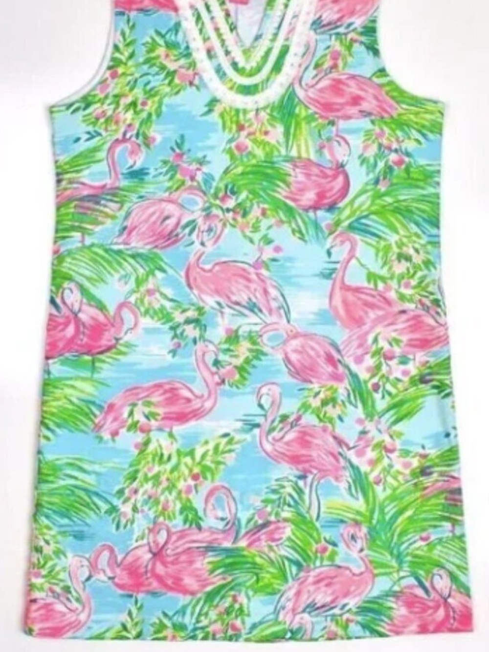Lilly Pulitzer Girls Mini Harper Shift Flamingo Dress 12